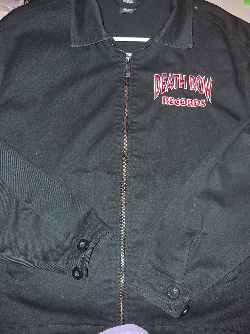 Death Row Records Black Zip-Up Jacket